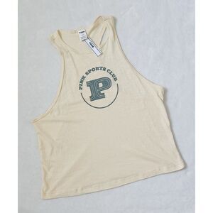 NWT pale yellow long muscle top L